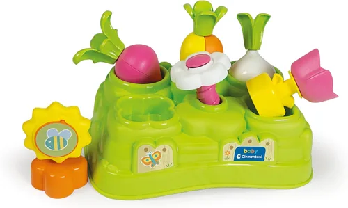 Vista 5 de Clementoni - Juego de jardinería para bebés: juego sensorial para niños pequeños, 6 piezas coloridas (flores y verduras), ecológico, promueve