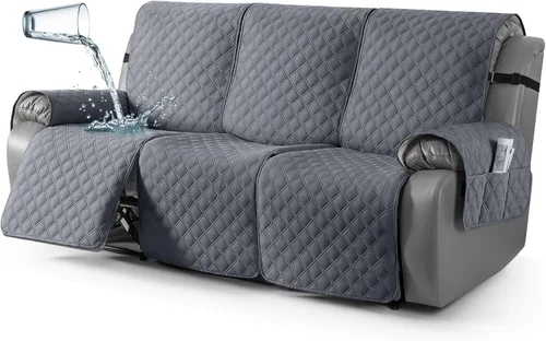 Vista 17 de TAOCOCO - Funda antideslizante para silla reclinable, funda para sofá, funda para silla reclinable pequeña con correas elásticas, protector