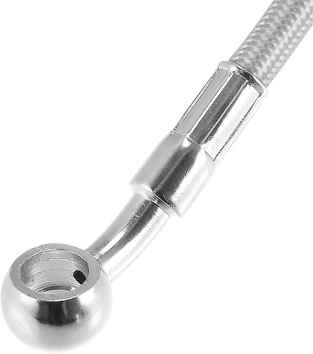 Vista 7 de Motoforti 39.37 pulgadas de longitud 0.394 in ID motocicleta línea de freno hidráulico tubo de manguera de aceite de acero inoxidable trenzado cable