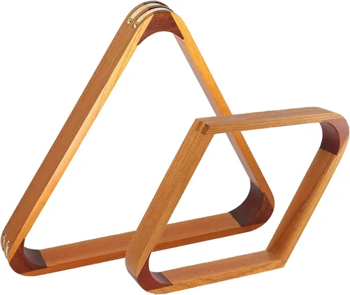 Vista 13 de GSE Games & Sports Expert Triángulo de Billar de Madera Maciza para 8 Bolas / Rombo para 9 Bolas, Porta Bolas de Billar para Bolas de Billar