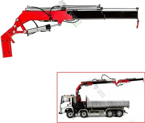 Vista 2 de LESU Metal Fly Jib Arm Crane para 1/14 RC Dumper hidráulico coche modelo grúas piezas
