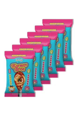 Vista 3 de Korean Bros Kimchi Udong (23.17 oz) Fideos salteados coreanos picantes