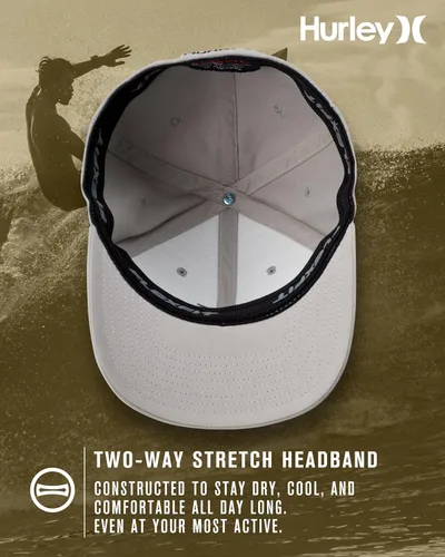 Vista 3 de Hurley One & Only Sombrero para hombre, talla L-XL, gris frío, Gris (Cool Grey)