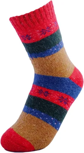 Vista 2 de JOYCA & Co. - 3-5 pares de calcetines de invierno gruesos de algodón de lana abrigada para mujer