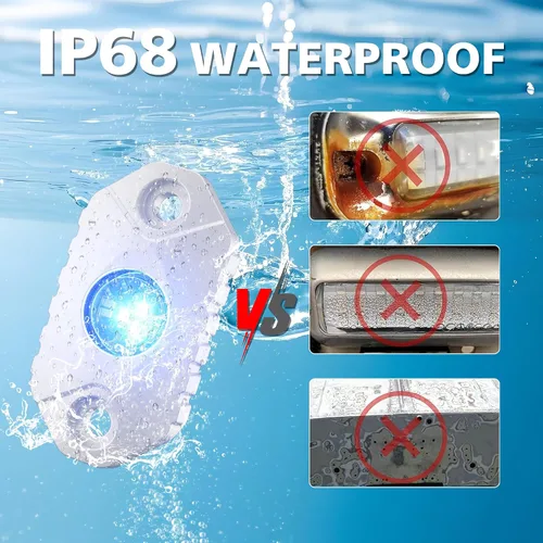 Vista 3 de Luces LED para Interior de Barco, Cubierta Marina Cockpit, Luz de Cortesía, IP68, Impermeable, Iluminación Subacuática para Barco de 9-36V