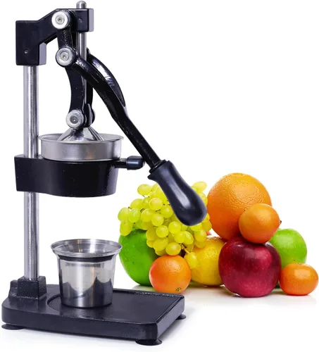 Vista 8 de Exprimidor manual de cítricos de hierro fundido, prensa manual comercial, exprimidor de encimera resistente para jugo de limón naranja fresco, fácil
