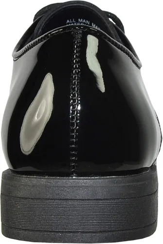 Vista 7 de VANGELO Zapato de vestir Oxford con cordones para niños, zapatos de esmoquin para bailes, uniformes, bodas, eventos formales, tamaño desde niños