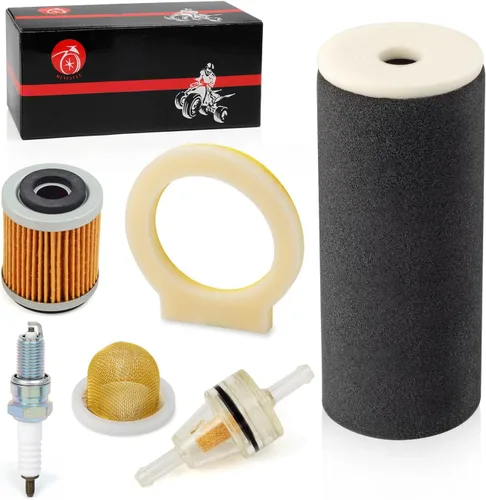 Vista 2 de Filtro de aire espuma y bujía + colador de aceite + filtro de aceite para Yamaha Warrior 350 Raptor 350 Wolverine 350 1987-2013 1UY-14451-00-00