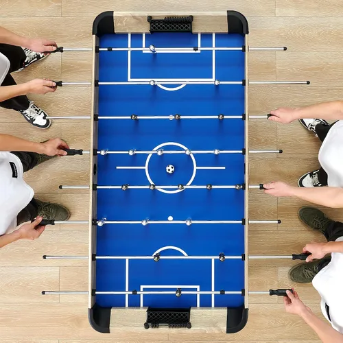 Vista 8 de IDEALHOUSE Mesa de futbolín de tamaño completo de 54 pulgadas, juego de mesa de fútbol para niños y adultos, fútbol de mesa de arcade para el hogar