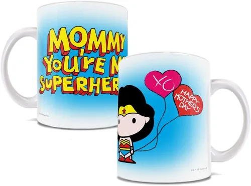Vista 6 de Trend Setters Wonder Woman – Mamá – Con licencia oficial – Taza de cerámica blanca de 11 oz – Perfecto para regalar o coleccionar WMUG800
