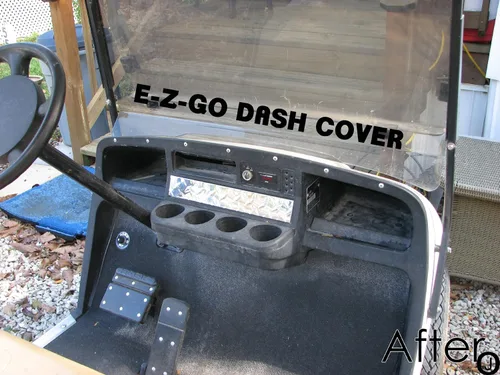Vista 3 de Ezgo - Cubierta de tablero de placa de diamante para carrito de golf