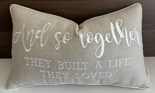 Vista 15 de Funda de Cojín Decorativo Romántico para Pareja, Sentimiento de Amor Bordado, Refranes Decorativos, Acento Lumbar - Decoración de Frases Acogedoras