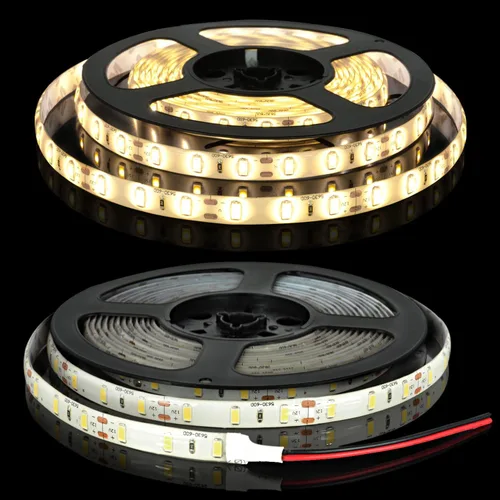 Vista 2 de Tira de luces led Rayhoo de 197 in SMD 5630, impermeable, CC 12 V 60 W, color blanco/blanco cálido, Blanco Warm