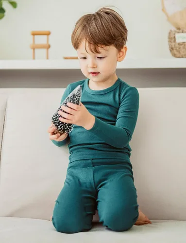 Vista 39 de AVAUMA - Pijama para niños y niñas de algodón básico para uso diario