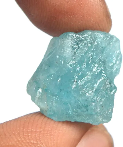 Vista 3 de Gema suelta de aguamarina de cristal espiritual 1400 natural extraída por tierra y aguamarina en bruto para joyería Piedra preciosa Brasil
