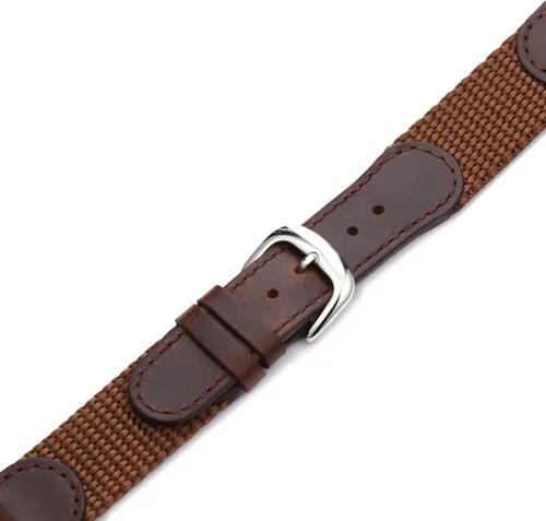 Vista 3 de Hadley-Roma Correa de reloj de cuero para hombre - Nylon y cuero