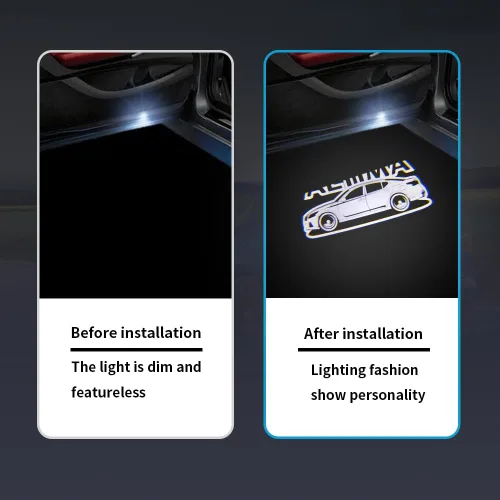 Vista 2 de Proyector de luces LED para puerta de automóvil, 2 unidades, compatible con Altima 2002, luces de charco, kit de luz de sombra fantasma, accesorios