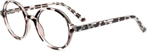 Vista 12 de Blue Light Blocking Glasses for Women Men Metal Round Frame Gris (Smoke Grey)