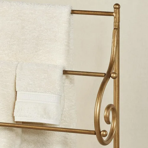 Vista 4 de Touch of Class Anna - Soporte de piso de metal, oro antiguo Dorado antiguo