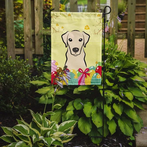 Vista 411 de Caroline's Treasures BB1923GF Bandera decorativa para jardín con diseño de Border Collie, para caza de huevos de Pascua, para jardín, jardín, patio