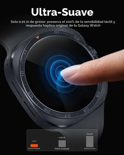 Vista 5 de SPGUARD Paquete de 4 protectores de pantalla para Samsung Galaxy Watch