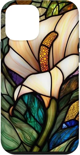 Vista 16 de iPhone 16 Calla Lily Stained Glass Case