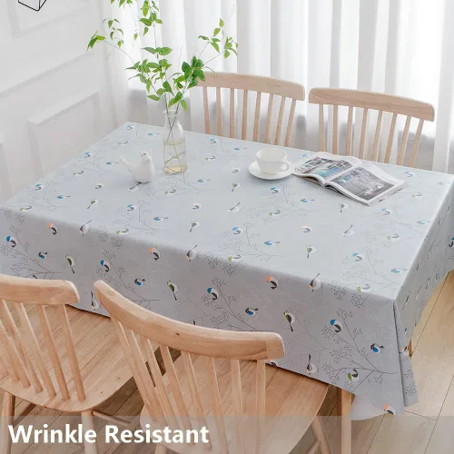 Vista 3 de TruDelve Mantel de Vinilo Resistente Mantel de Mesa de Plástico para Mesas Cuadradas Impermeable Hule Manteles para Mesa Cubierta de Mesa