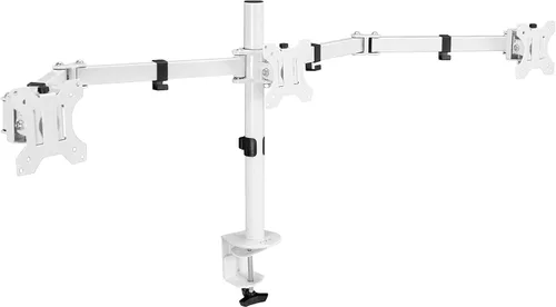 Vista 10 de VIVO Soporte de escritorio ajustable para monitor triple, soporte articulado, capacidad para 3 pantallas de hasta 24 pulgadas, negro, STAND-V003Y