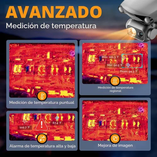 Vista 4 de Autel Robotics EVO Lite 640T Enterprise Basic Combo, 640x512 T ~ hermal&1/2'' CMOS 48MP V ~ isible C-a-mera, reconocimiento de objetivos AI, zoom
