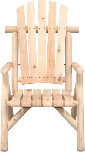 Vista 4 de Natural Solid Spruce Wood Adirondack Garden Chair Outdoor Patio Furniture for Relaxation in Garden Balcony Comfortable Seating Brown Finish Durable