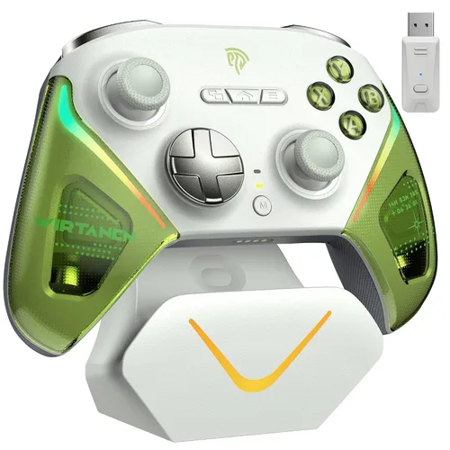 Vista 11 de EasySMX D10 PC Controller - Elite Wireless Bluetooth Pro Controller with TMR Joystick, Dual-Mode Triggers & Full Mechanical Buttons, 1000Hz Polling
