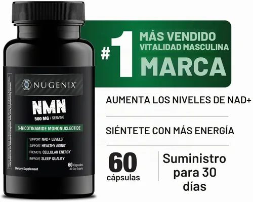 Vista 4 de Nugenix NMN Supplement 500mg, NAD Supplement, 60 Capsules