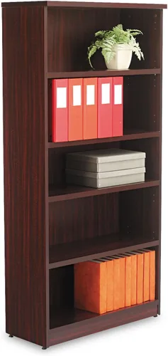 Vista 13 de Alera Alera Valencia Series Librería, dos estantes, 31.75 pulgadas de ancho x 14 pulgadas de profundidad x 29.5 pulgadas de alto, caoba