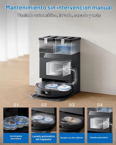 Vista 4 de ECOVACS DEEBOT T30e Omni Robot Aspiradora y Trapeador, 25000Pa, 2026 Nuevo