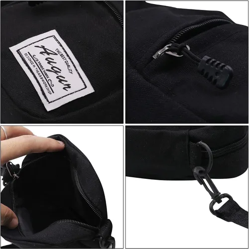 Vista 5 de JUMISEE Lindo bolso cruzado de lona con estampado de vaca para teléfono celular, bolso de hombro para hombres, mujeres y niños