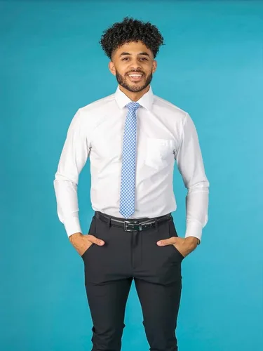 Vista 3 de &COLLAR Camisa de vestir de manga larga de corte ajustado para hombre