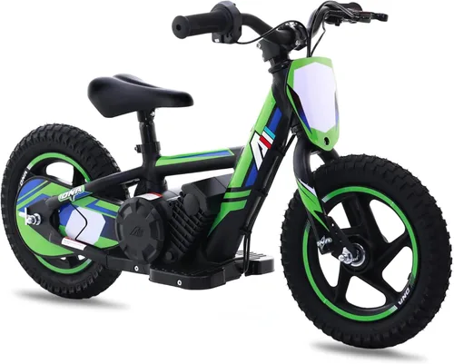 Vista 8 de Bicicleta eléctrica ligera AIII para niños, motocicleta eléctrica de 170/340W hasta 10/12MPH, batería desmontable de 24V, frenos duales operados a