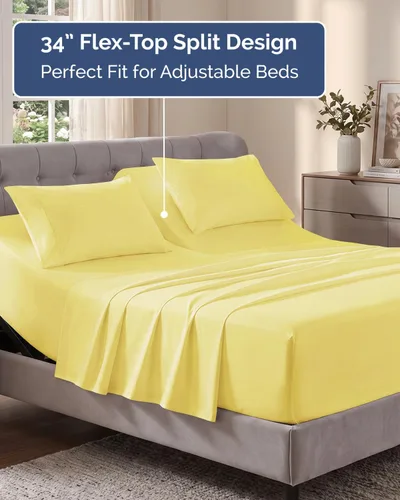 Vista 617 de Extra Deep Twin XL Sheet Set - 3 Piece College Dorm Room - White 01-Blanco