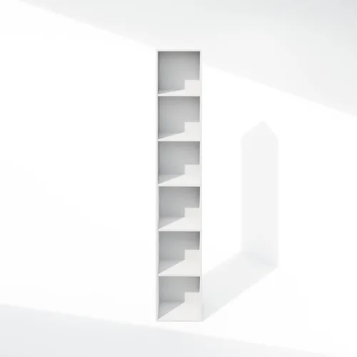 Vista 6 de Furinno Cubicle - Organizador de armario de 6 niveles y almacenamiento, organizador de armario, estante abierto, para armario, dormitorio, sala
