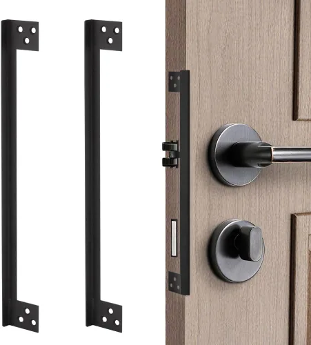 Vista 6 de Placa Protectora del Pestillo de Puerta, Protector de Seguridad para Puerta de Apertura Externa, Protector del Pestillo de Puerta, Cubierta