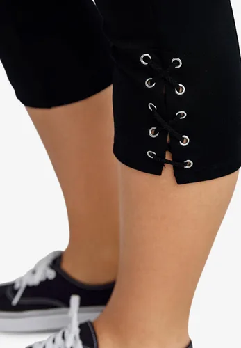 Vista 4 de Ellos Dobladillo capri con cordones de talla grande para mujer