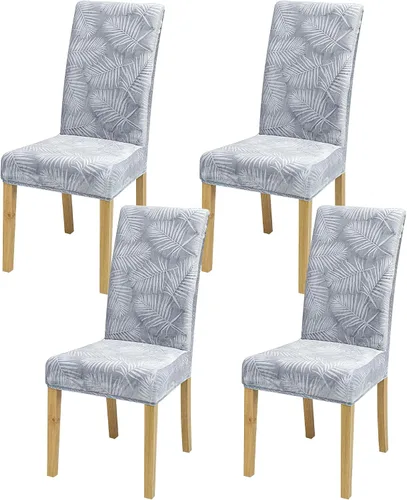 Vista 98 de Fundas para Sillas de Comedor, Juego de Fundas para Sillas de Comedor de 4 Piezas, Fundas Elásticas para Sillas de Cocina, Fundas para Sillas