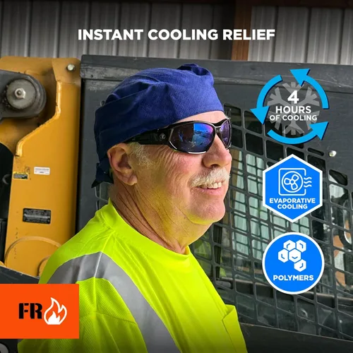 Vista 2 de Ergodyne Chill Its 6710FR - Trapo de rocío refrescante, resistente al fuego, cristales de polímero evaporativos para alivio de enfriamiento