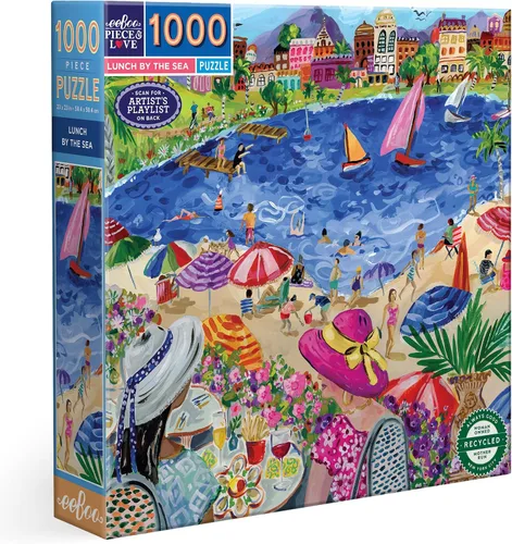 Vista 8 de eeBoo Rompecabezas de 1000 piezas, rompecabezas de Copenhague para adultos, cuadrado de 23 x 23 pulgadas, fabricado con tablero reciclado y tinta a