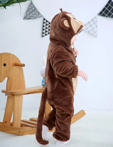 Vista 7 de BJWEO - Lindo disfraz para bebé niñas y niños pequeños y recién nacidos disfraz de Navidad Halloween enterizo de invierno piyamas de cosplay