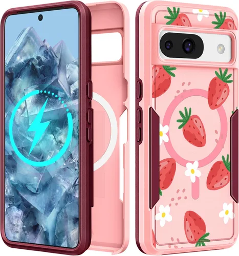 Vista 24 de Funda para Moto G 5G 2024 – Compatible con MagSafe para mujeres y niñas, bonita funda protectora magnética para teléfono, diseño femenino Kawaii