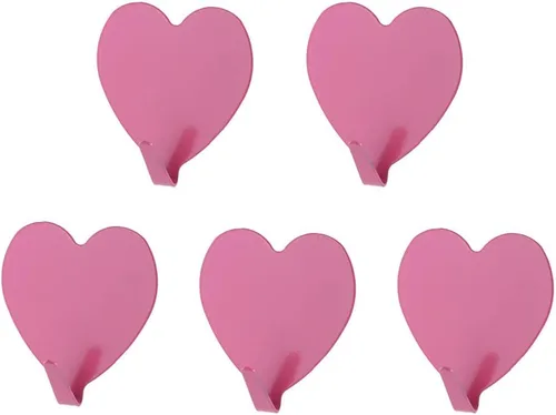 Vista 9 de Gancho de pared autoadhesivo en forma de corazón, gancho para puerta, ganchos decorativos fuertes de acero inoxidable para cocina y baño