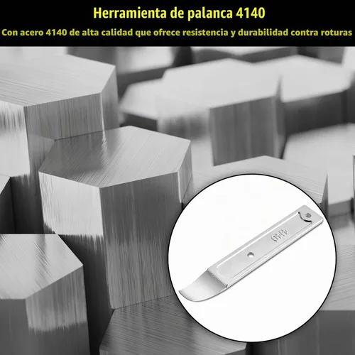 Vista 4 de 4140 Herramienta de palanca, herramienta de extracción de molduras de palanca, mini barra de palanca de bolsillo, herramienta de extracción de panel