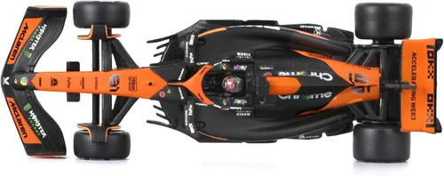 Vista 6 de Bburago 1:43 2024 Race McLaren MCL38 con casco, Piastri #81