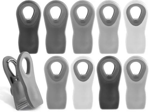 Vista 24 de COOK WITH COLOR Clips para bolsas de chips con imán para almacenamiento de alimentos con agarre hermético para bolsas de pan, bolsas de aperitivos
